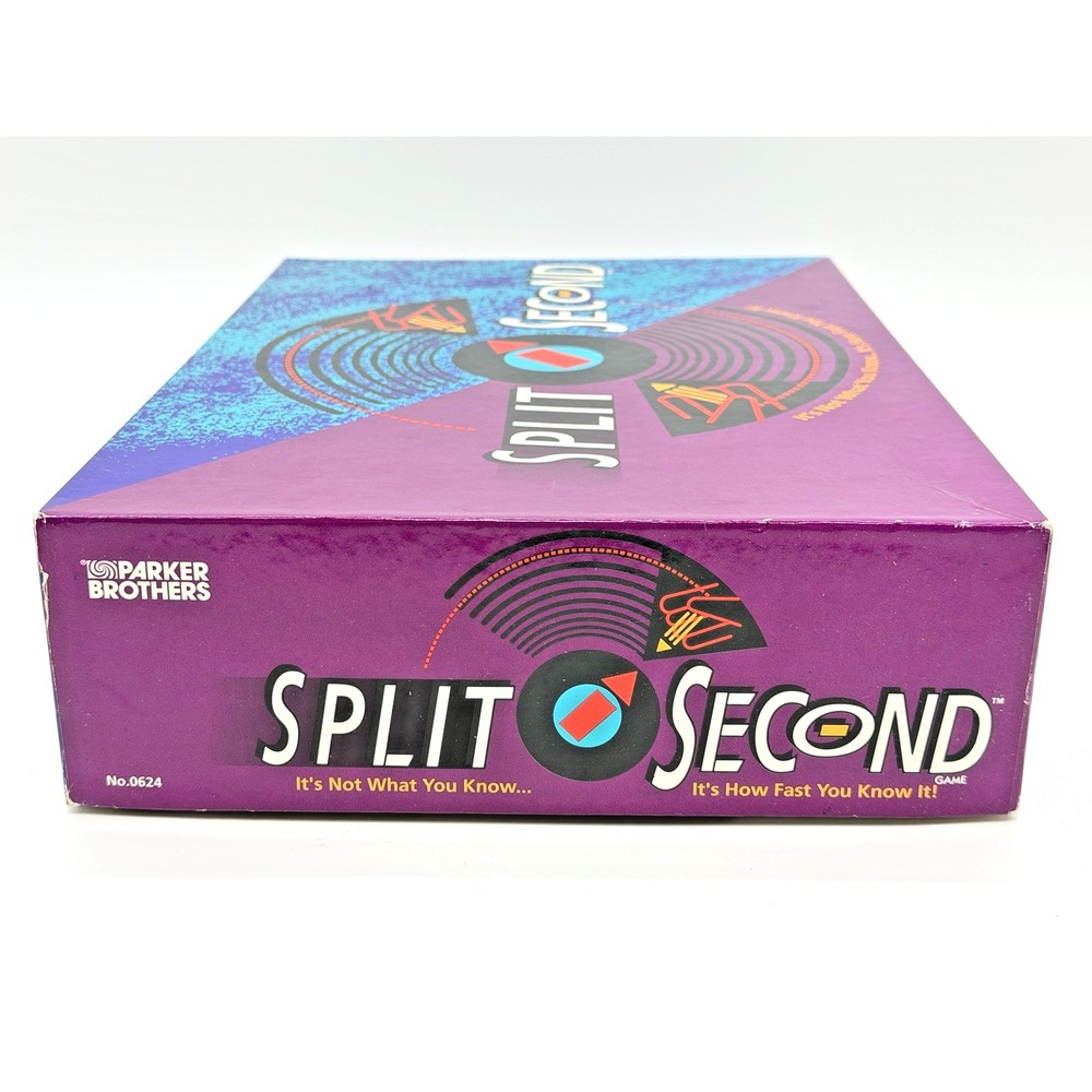 Vintage 1992 Split Second Board Game Parker Brothers Complete w/ Hub & Paddles - Picture 2 of 8
